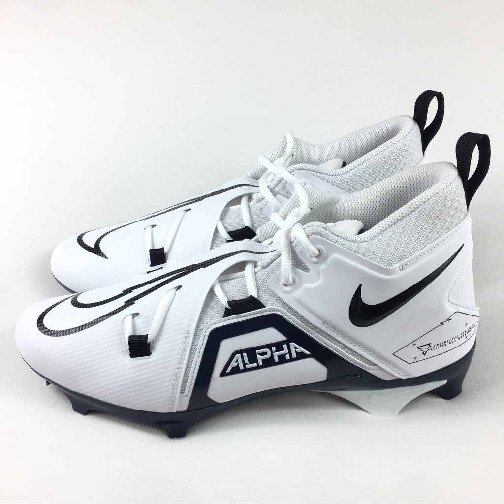 Nike Alpha Menace Pro 3 Football Cleats Men’s Sz 10 White Ct6649-108 New No Box